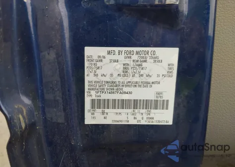 2007 Ford F-150 Fx4/Lariat/Xl/Xlt из США, поврежденный, VIN 1FTPX14567FA09430